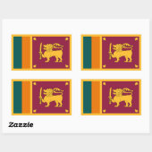 Vlag van Sri Lanka Rechthoekige Sticker (Vel)