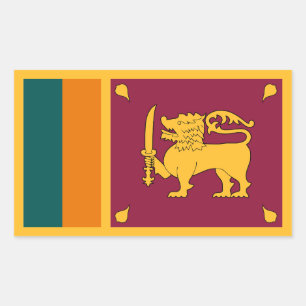 Vlag van Sri Lanka Rechthoekige Sticker