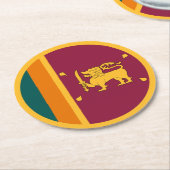 Vlag van Sri Lanka Ronde Kartonnen Onderzetter (Gebogen)