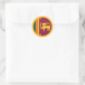 Vlag van Sri Lanka Ronde Sticker (Tas)