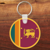 Vlag van Sri Lanka Sleutelhanger (Achterkant)