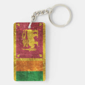 vlag van Sri Lanka Sleutelhanger (achterkant)
