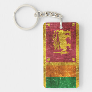  vlag van Sri Lanka Sleutelhanger
