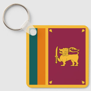 Vlag van Sri Lanka Sleutelhanger