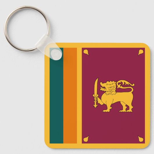Vlag van Sri Lanka Sleutelhanger (Voorkant)