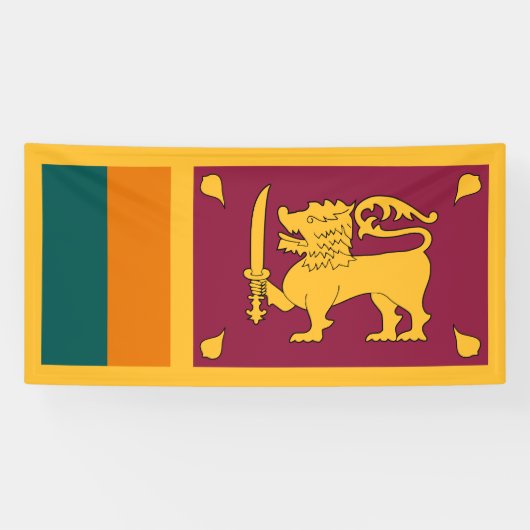 Vlag van Sri Lanka Spandoek (Horizontaal)