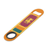 Vlag van Sri Lanka Speed Flessenopener (Voorkant Gekanteld)