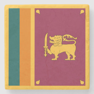 Vlag van Sri Lanka Stenen Onderzetter