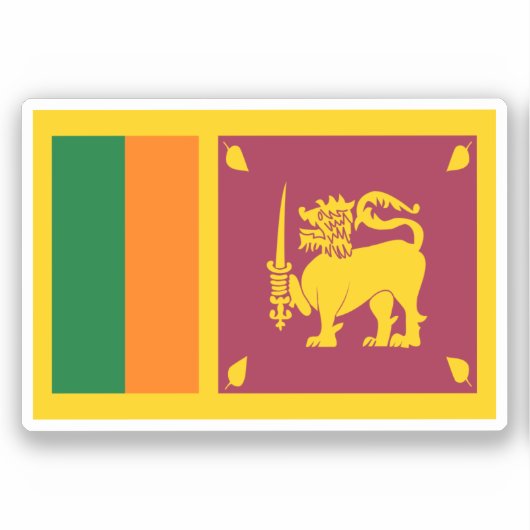 Vlag van Sri Lanka Sticker (Voorkant)
