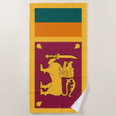 Vlag van Sri Lanka Strandlaken (Voorkant)