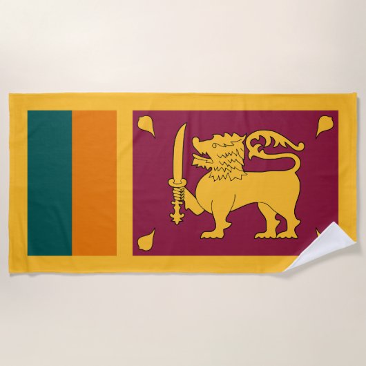 Vlag van Sri Lanka Strandlaken (Voorkant)