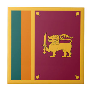 Vlag van Sri Lanka Tegeltje