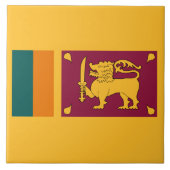 Vlag van Sri Lanka Tegeltje (Voorkant)