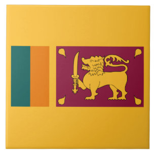Vlag van Sri Lanka Tegeltje