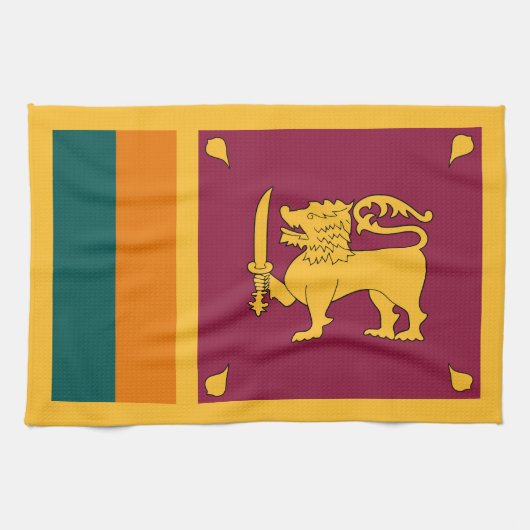 Vlag van Sri Lanka Theedoek (Horizontaal)