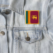 Vlag van Sri Lanka Vierkante Button 5,1 Cm (In situ)
