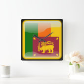 Vlag van Sri Lanka Vierkante Klok (Huis)