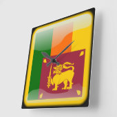 Vlag van Sri Lanka Vierkante Klok (Hoek)