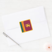 Vlag van Sri Lanka Vierkante Sticker (Envelop)