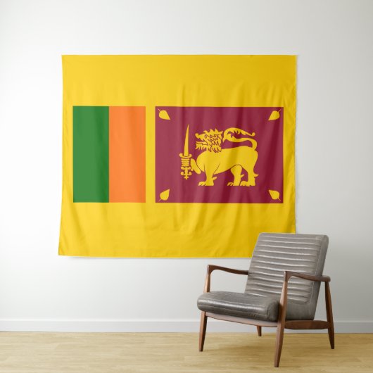 Vlag van Sri Lanka Wandkleed (In Situ (horizontaal))