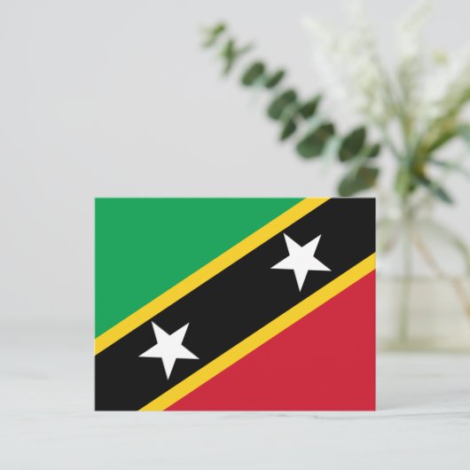 Vlag van St. Kitts en Nevi Briefkaart (Staand voorkant)
