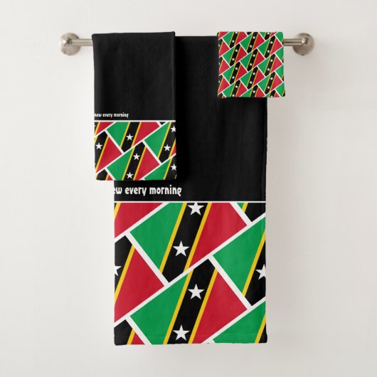 VLAG VAN ST KITTS NEVIS BAD HANDDOEK (Insitu)