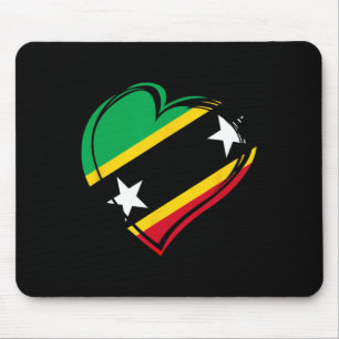 Vlag van St Kitts Nevis Caribische Vakantie Kinder Muismat