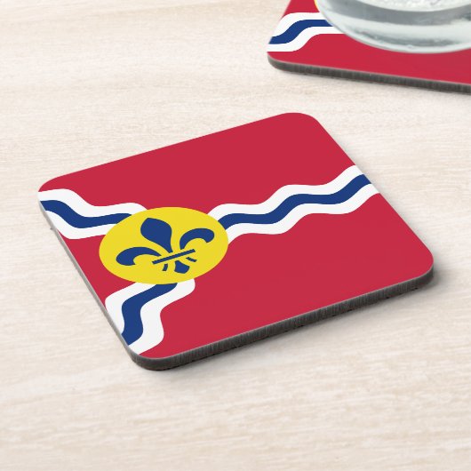 Vlag van St. Louis, Missouri Beverage Coaster Bier Onderzetter (Linkerzijde)