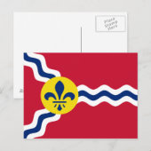 Vlag van St. Louis, Missouri Briefkaart (Voorkant / Achterkant)