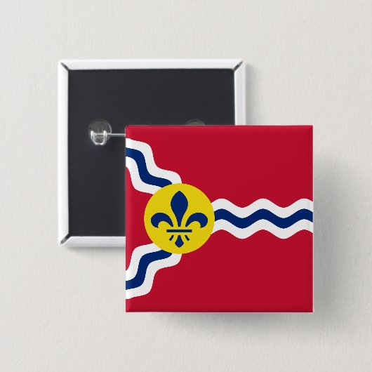 Vlag van St. Louis, Missouri Button (Voorkant /achterkant)