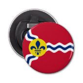 Vlag van St. Louis, Missouri Button Flesopener (Voorkant)