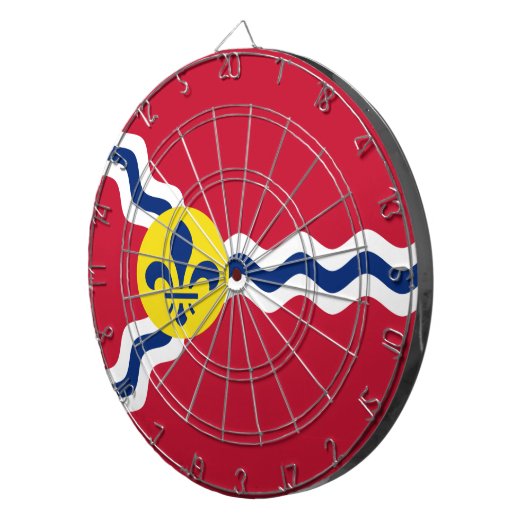 Vlag van St. Louis, Missouri Dartboard Dartbord (Voorkant Rechts)