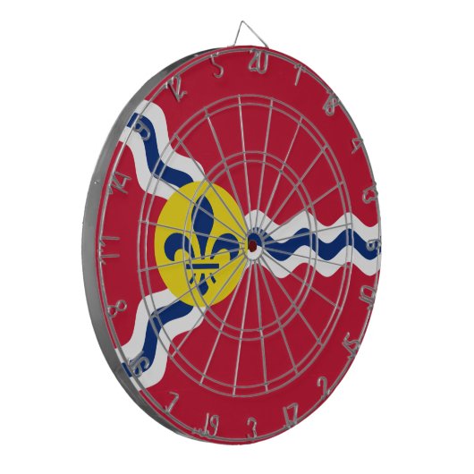Vlag van St. Louis, Missouri Dartboard Dartbord (Voorkant Links)