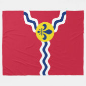 Vlag van St. Louis, Missouri Fleece Blanket (Voorkant (Horizontaal))