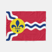 Vlag van St.Louis, Missouri Fleece Deken (Voorkant (Horizontaal))