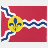 Vlag van St. Louis (Missouri) Fleece Deken (Voorkant (Horizontaal))