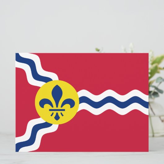 Vlag van St. Louis (Missouri) Kaart (Staand voorkant)