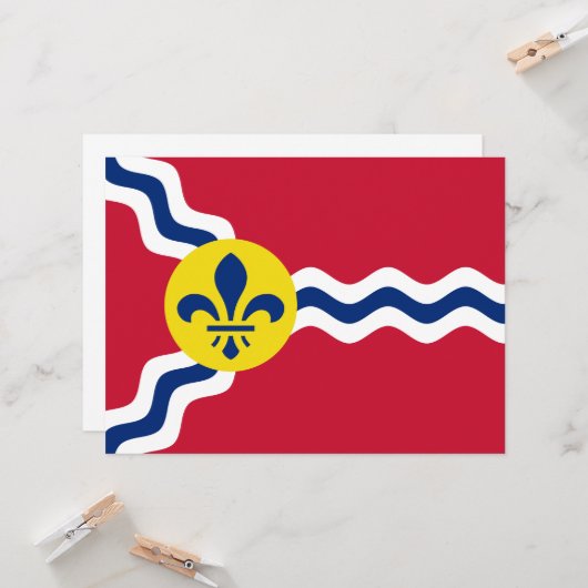 Vlag van St. Louis (Missouri) Kaart (Voorkant / Achterkant in situ)