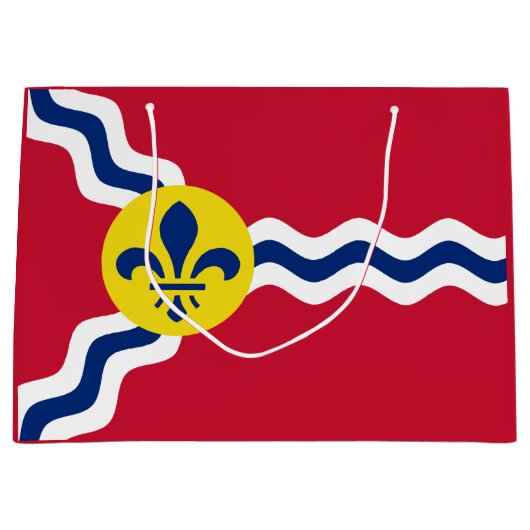 Vlag van St. Louis, Missouri Large Gift Bag Groot Cadeauzakje (Voorkant)