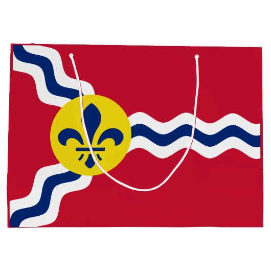 Vlag van St. Louis, Missouri Large Gift Bag Groot Cadeauzakje (Achterkant)
