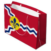 Vlag van St. Louis, Missouri Large Gift Bag Groot Cadeauzakje (Achterkant Gekanteld)