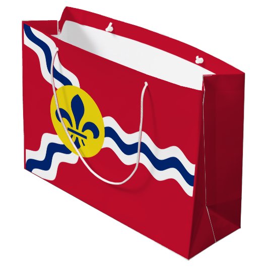 Vlag van St. Louis, Missouri Large Gift Bag Groot Cadeauzakje (Achterkant Gekanteld)