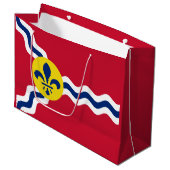 Vlag van St. Louis, Missouri Large Gift Bag Groot Cadeauzakje (Voorkant Gekanteld)