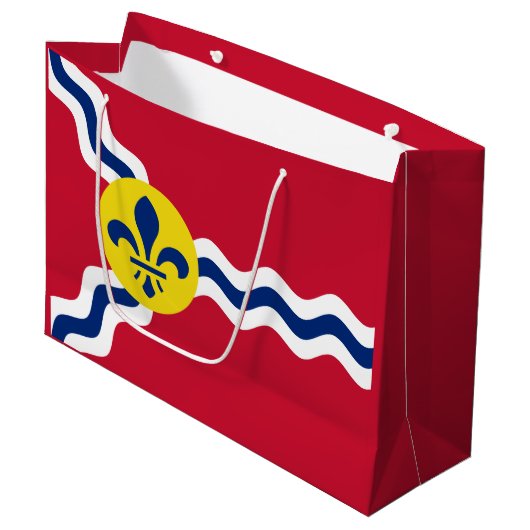Vlag van St. Louis, Missouri Large Gift Bag Groot Cadeauzakje (Voorkant Gekanteld)