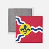 Vlag van St. Louis (Missouri) Magneet (Voorkant / Achterkant)