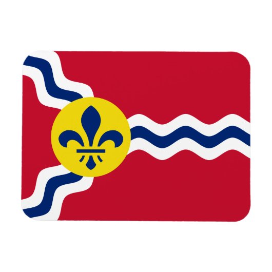 Vlag van St. Louis, Missouri Magneet (Horizontaal)