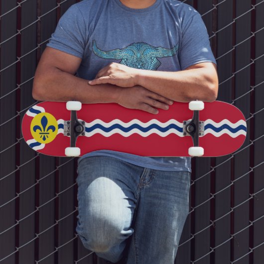 Vlag van St. Louis, Missouri Persoonlijk Skateboard (Buiten 3)