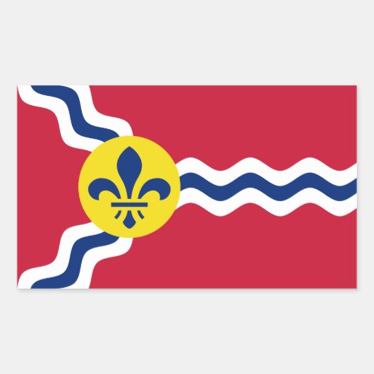 Vlag van St. Louis, Missouri Rechthoekige Sticker (Voorkant)