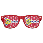 Vlag van St. Louis, Missouri Retro zonnebril (Voorkant)