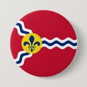Vlag van St. Louis (Missouri) Ronde Button 7,6 Cm (Voorkant)